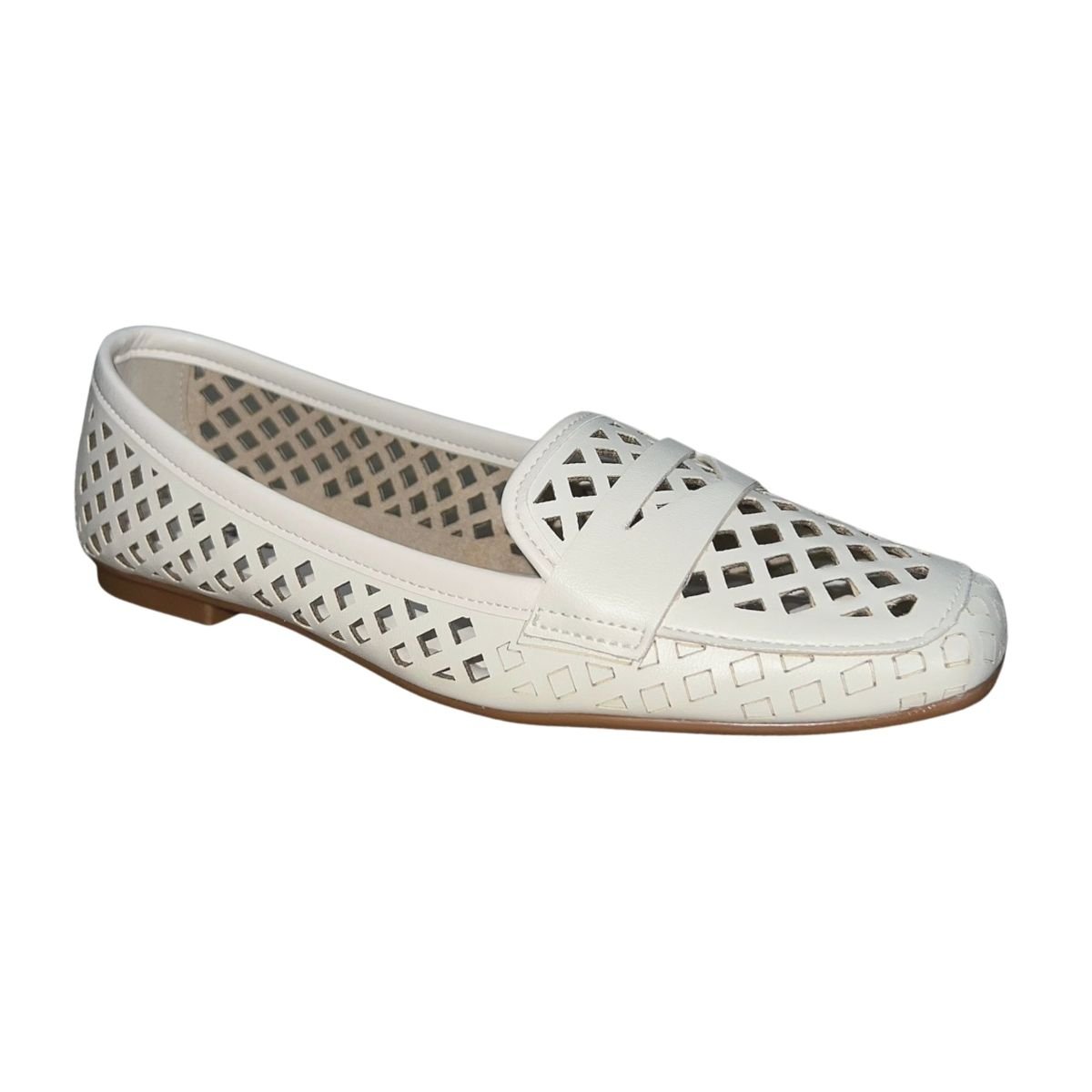 Sapatilha Casual Detalhe Vazado Feminino Moleca 5829.104 Off White Branco 2