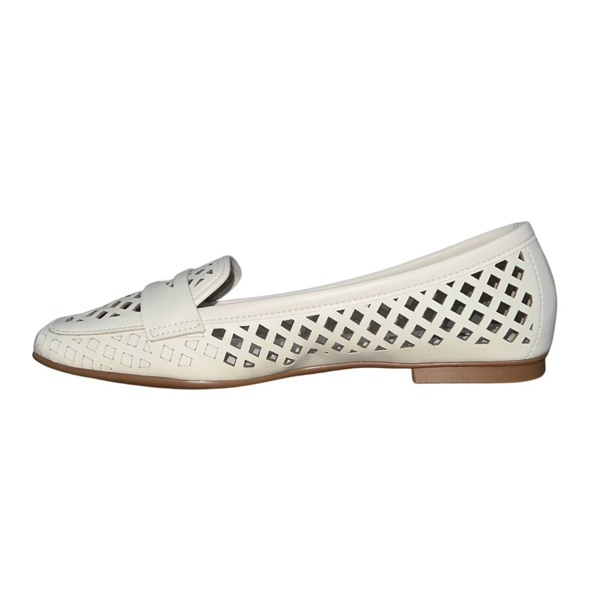 Sapatilha Casual Detalhe Vazado Feminino Moleca 5829.104 Off White Branco 4