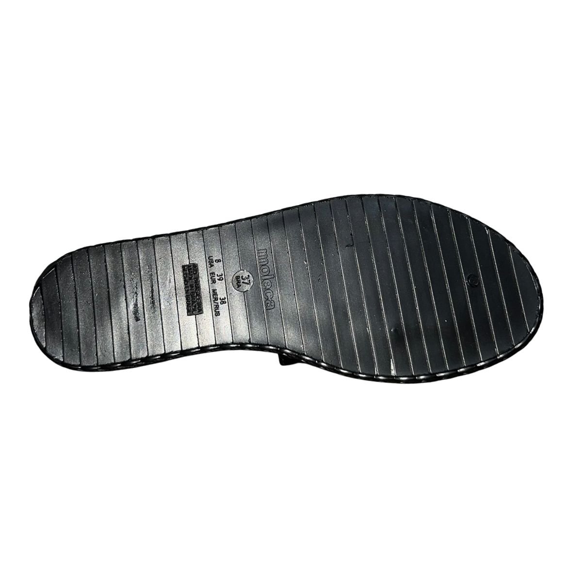 Tamanco Rasteiro Slide Aplique Feminino Moleca 5452.256 Preto Preto 6