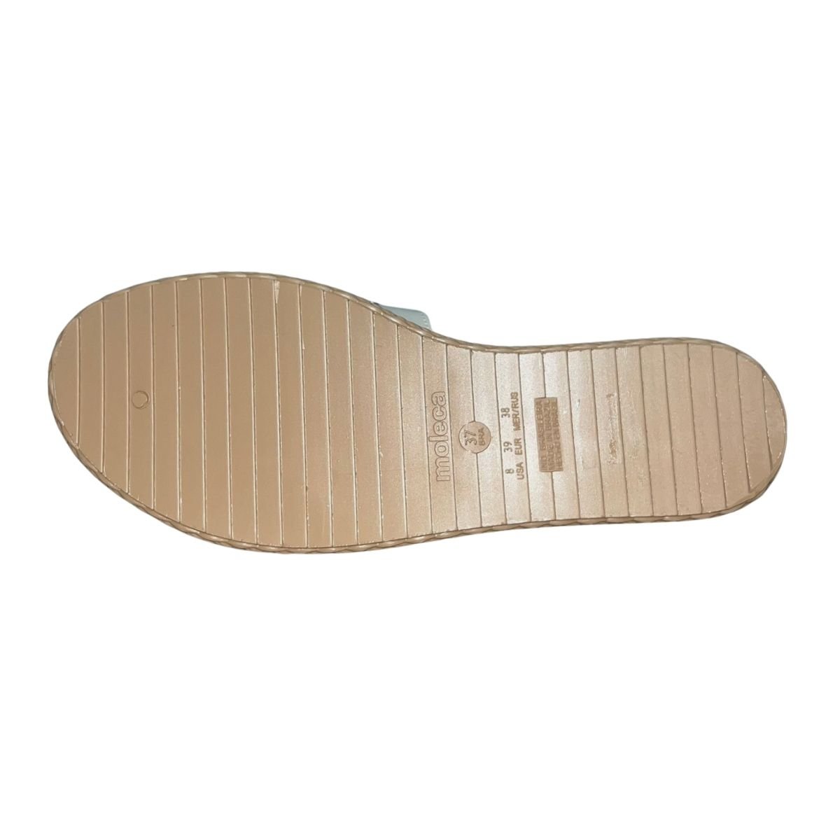 Tamanco Rasteiro Slide Aplique Feminino Moleca 5452.256 Off White Branco 6
