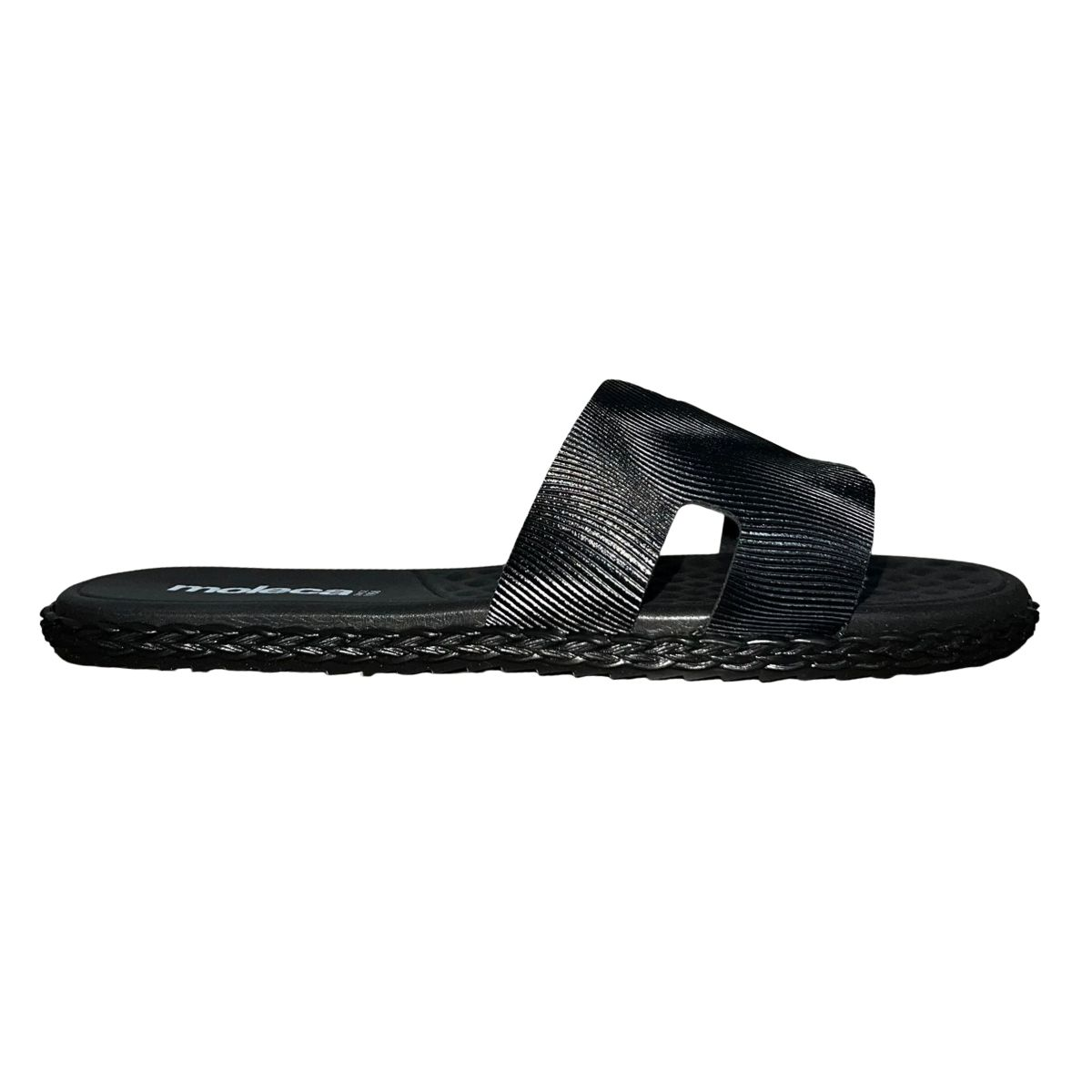 Tamanco Rasteiro Slide Feminino Moleca 5452.253 Preto
