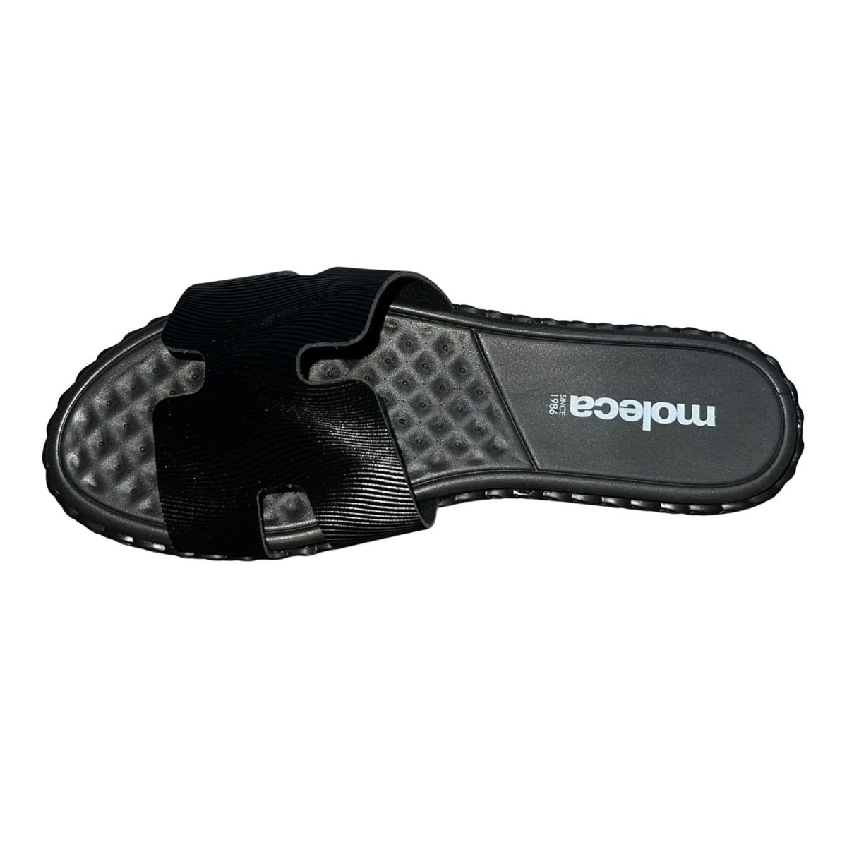 Tamanco Rasteiro Slide Feminino Moleca 5452.253 Preto Preto 4