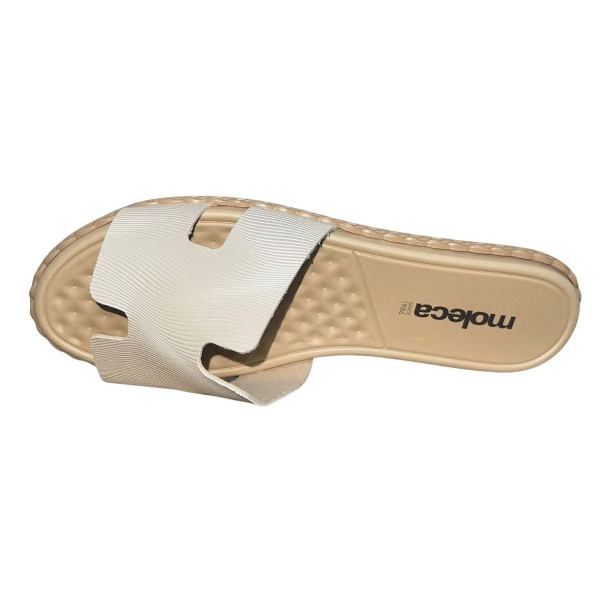 Tamanco Rasteiro Slide Feminino Moleca 5452.253 Off White Branco 4