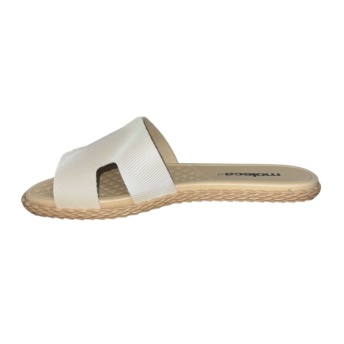 Tamanco Rasteiro Slide Feminino Moleca 5452.253 Off White Branco 5