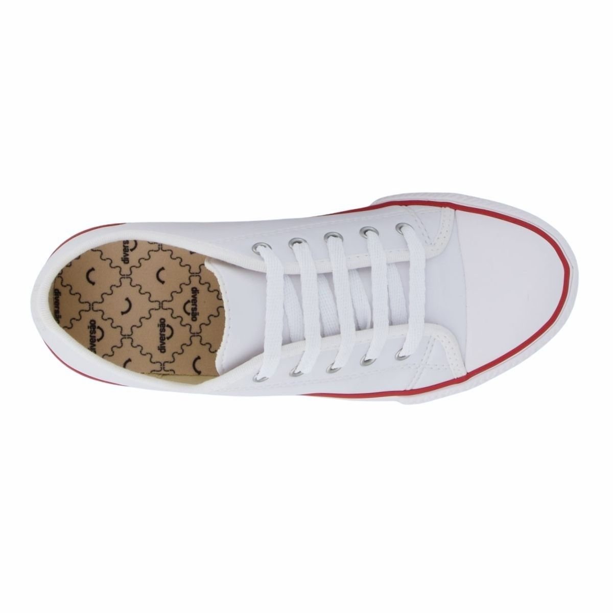 Tênis Casual Infantil Menino Diversão DI0004 Branco Branco 4