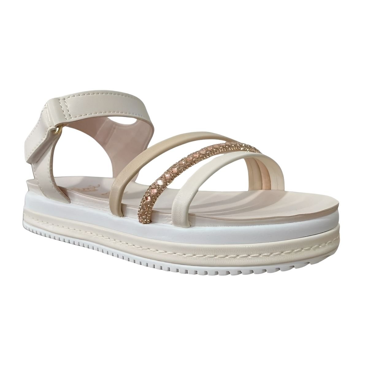 Sandália Casual Infantil Menina Sua Cia Mini 9105.51848 Creme Bege 3