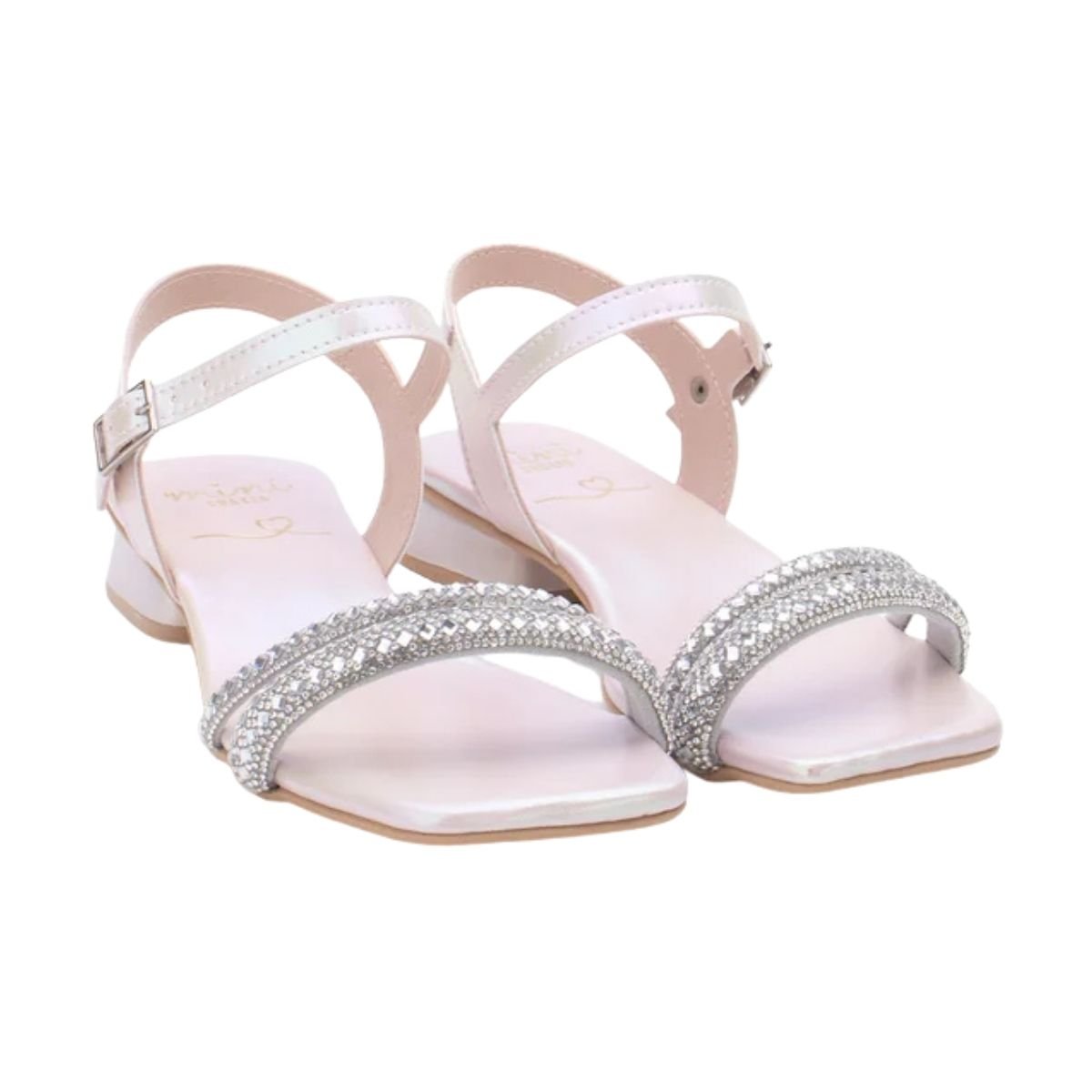 Sandália de Salto Bloco Infantil Menina Sua Cia Mini 9176.51971 Rosa Branco 3