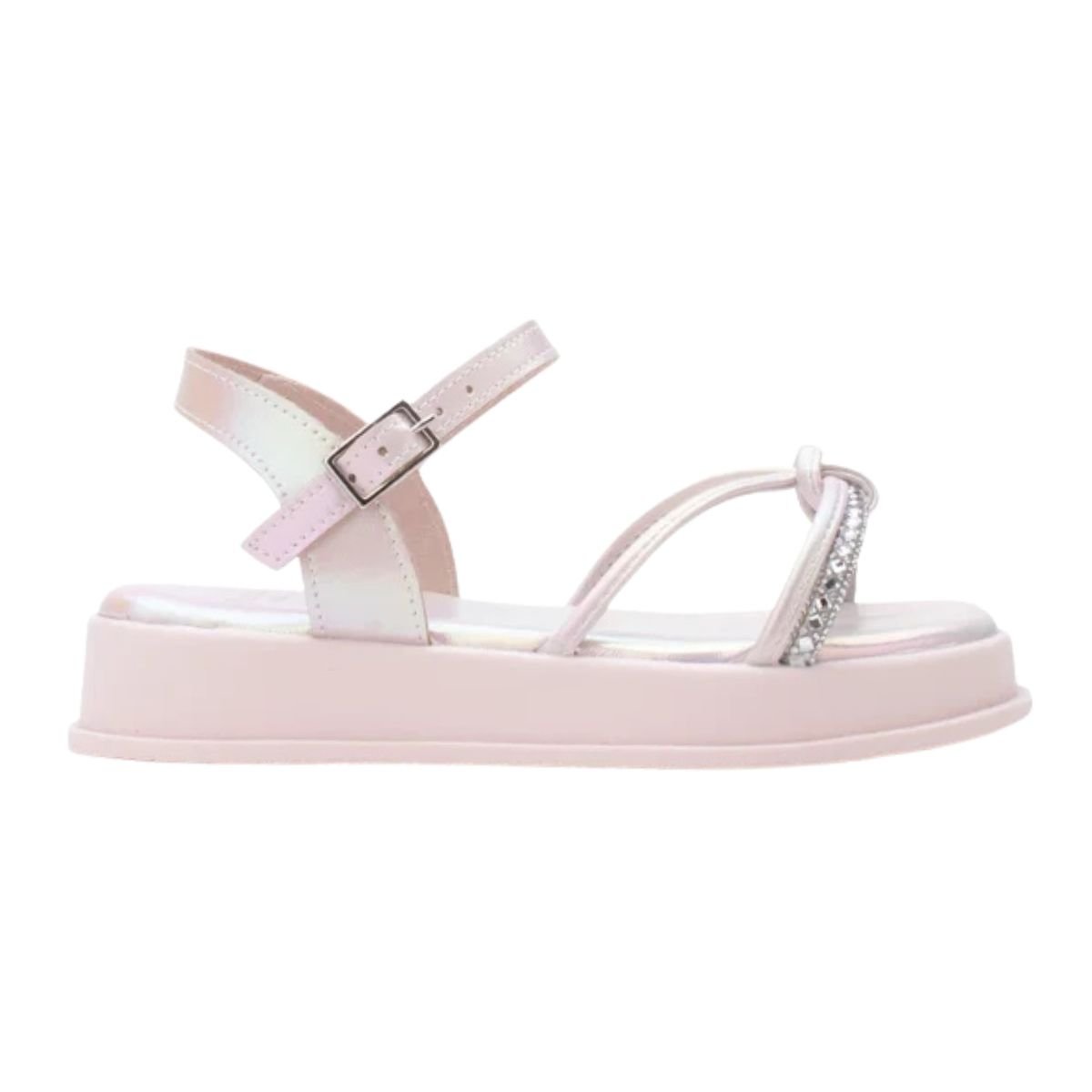 Sandália Papete Plataforma Infantil Menina Sua Cia Mini 9172.51910 Rosa Rosa 2