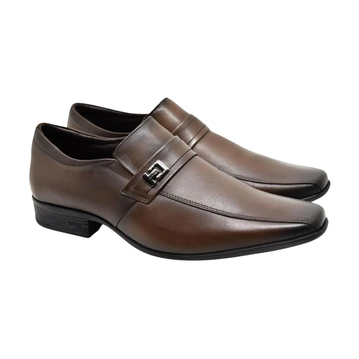 Sapato Social de Couro Masculino Jota Pê 77501 Air Magic Marrom Marrom 3