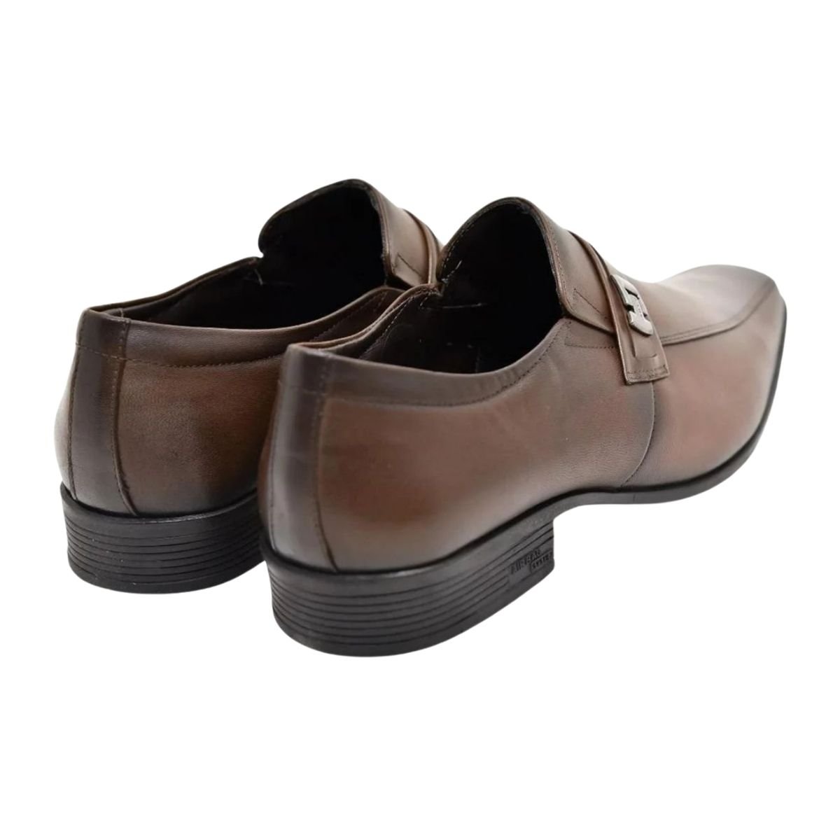 Sapato Social de Couro Masculino Jota Pê 77501 Air Magic Marrom Marrom 6