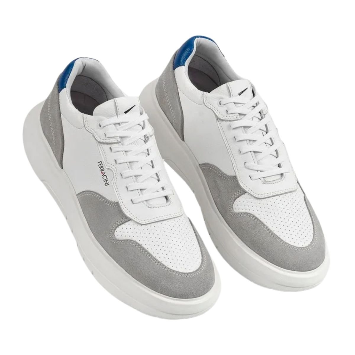 Tênis Casual de Couro Masculino Ferracini 8287-695E Energy Branco Branco 3