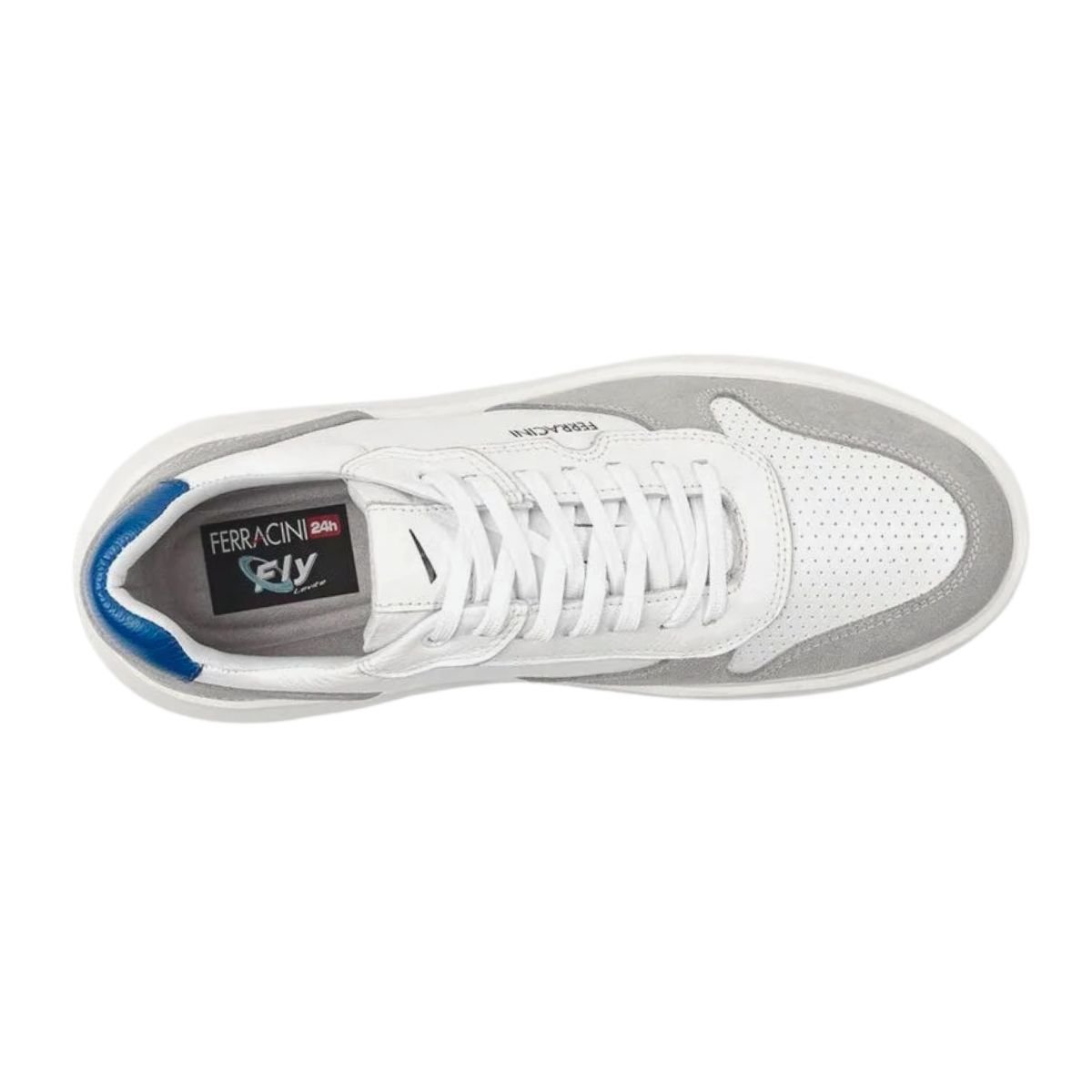 Tênis Casual de Couro Masculino Ferracini 8287-695E Energy Branco Branco 4