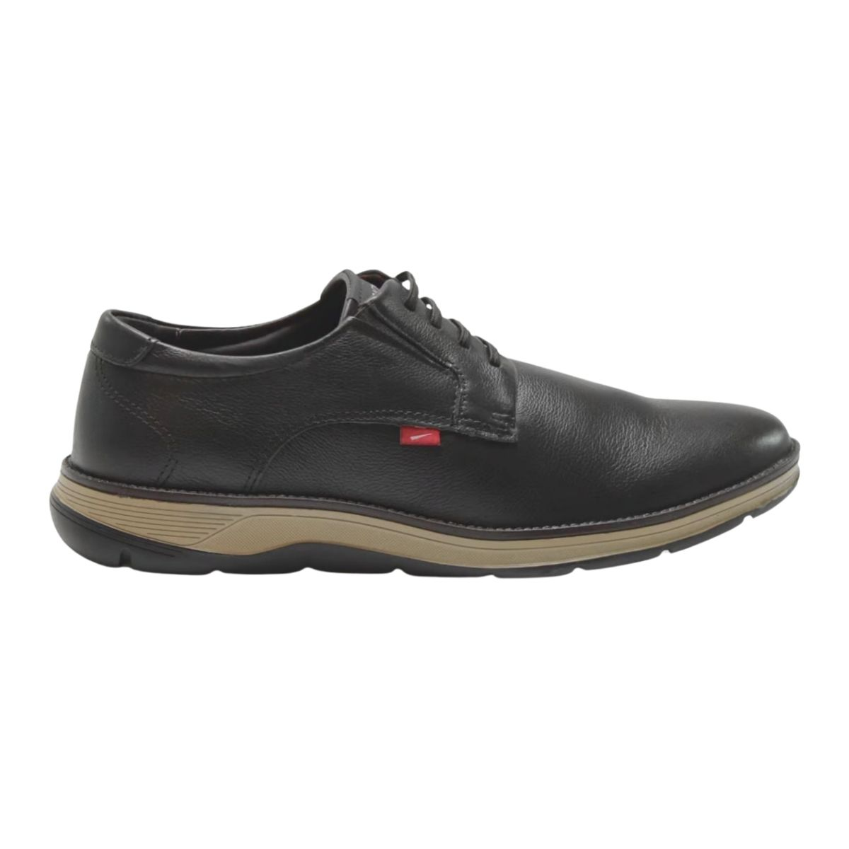 Sapatênis Casual de Couro Masculino Ferracini 5553-559G Fluence BA Preto