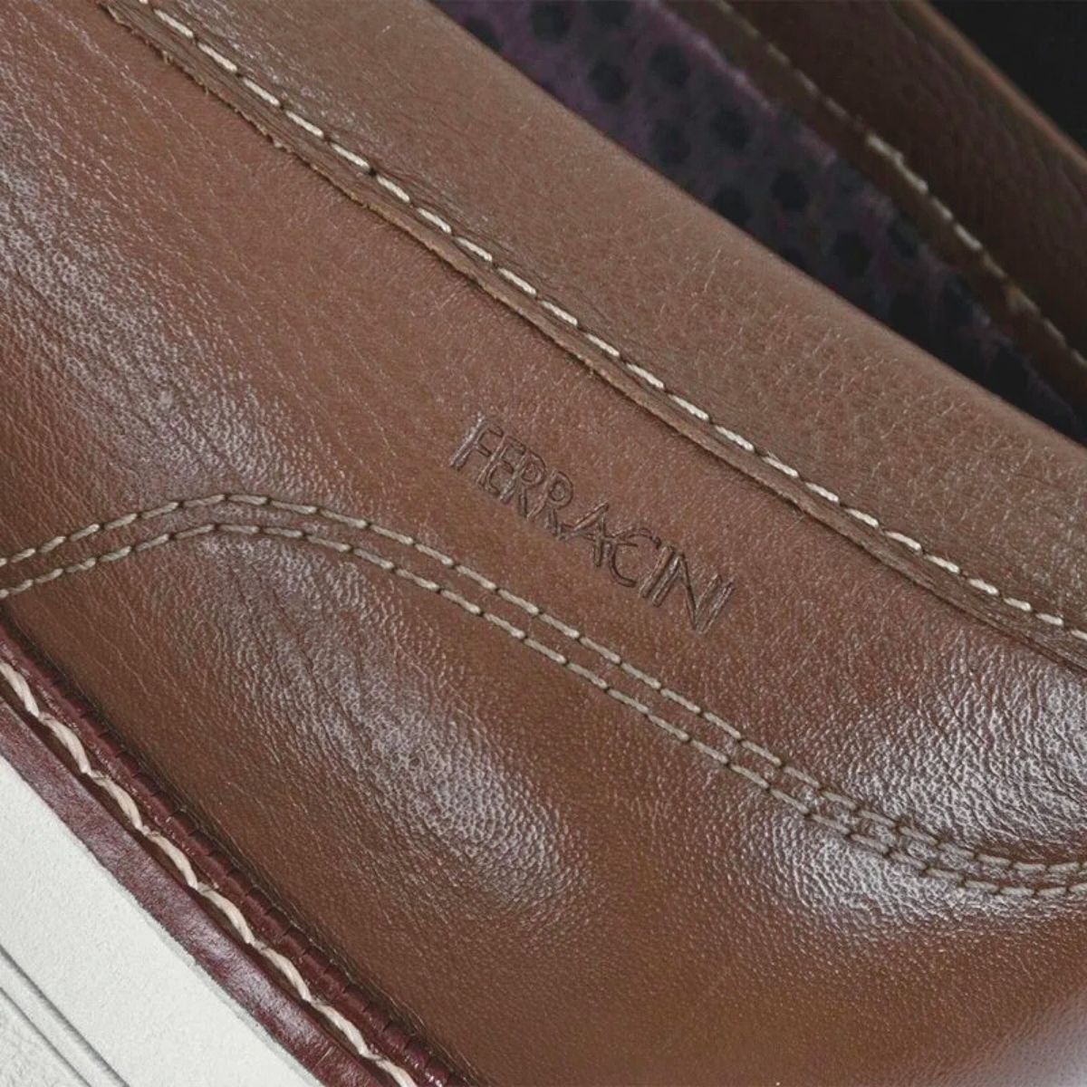 Sapato Social de Couro Calce Fácil Masculino Ferracini Kingston 6156-675I Marrom Marrom 5