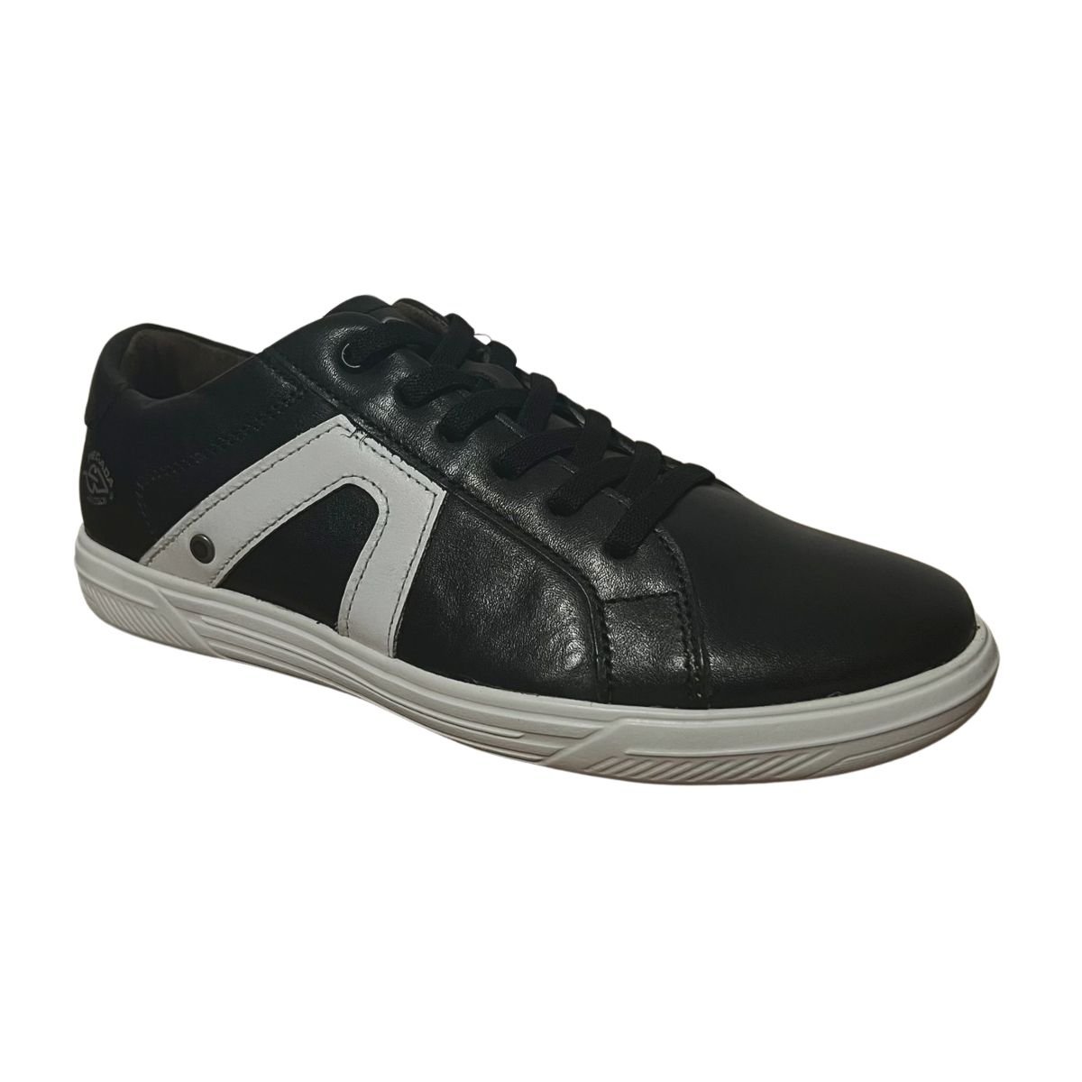 Sapatênis Casual de Couro Masculino Pegada 110407-04 Preto Preto 4
