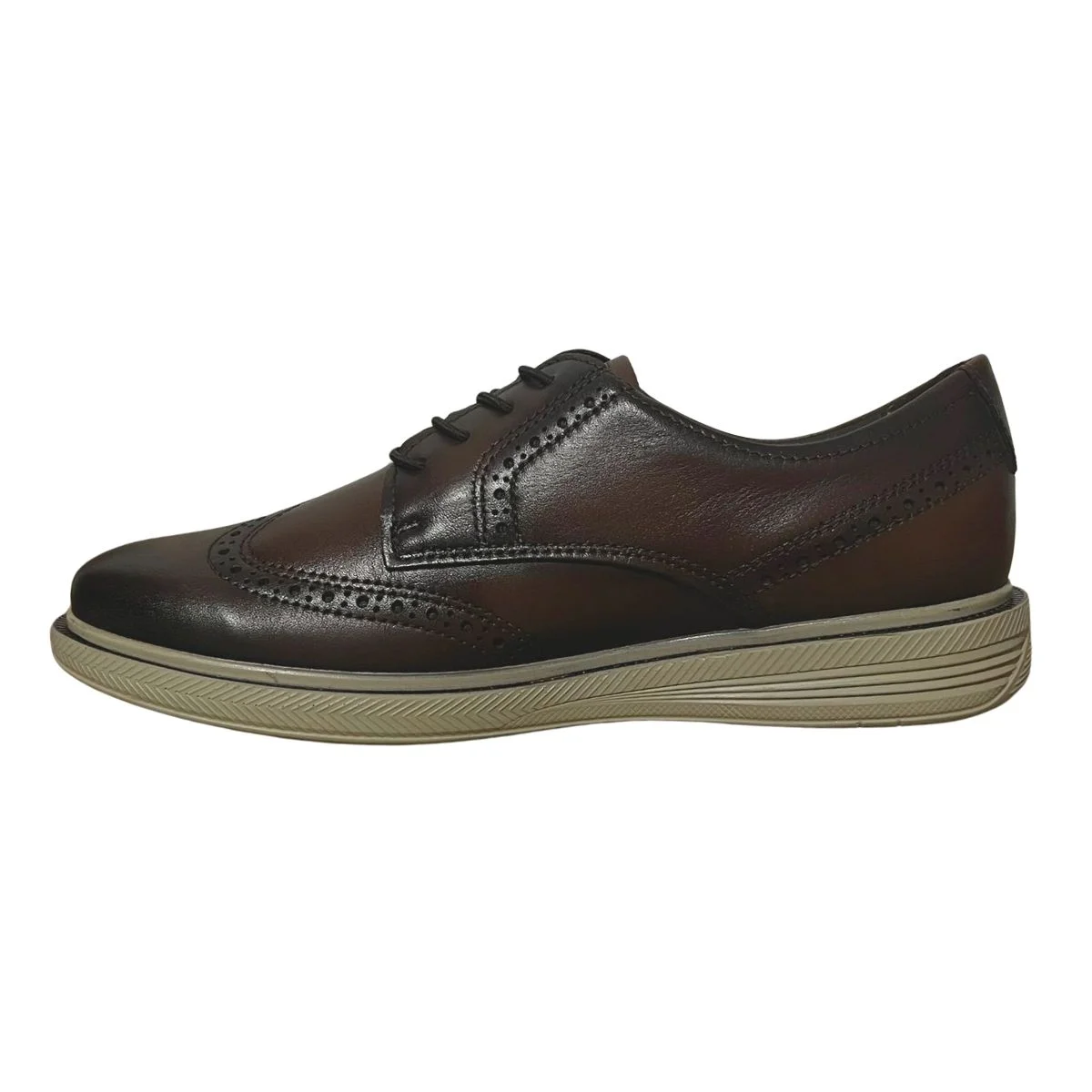 Sapato Social de Couro Masculino Pegada 126109-03 Marrom Marrom 5