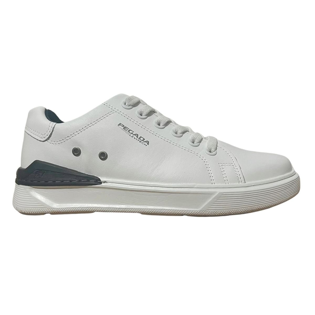 Sapatênis Casual de Couro Masculino Pegada 110901-01 Branco