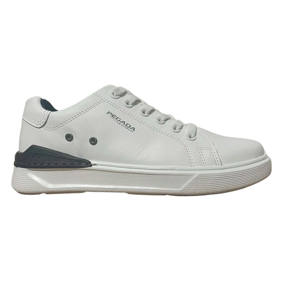 Sapatênis Casual de Couro Masculino Pegada 110901-01 Branco Branco 2
