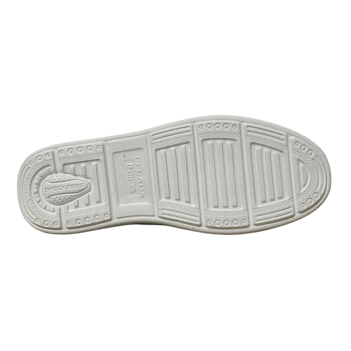 Sapatênis Casual de Couro Masculino Pegada 110901-01 Branco Branco 7