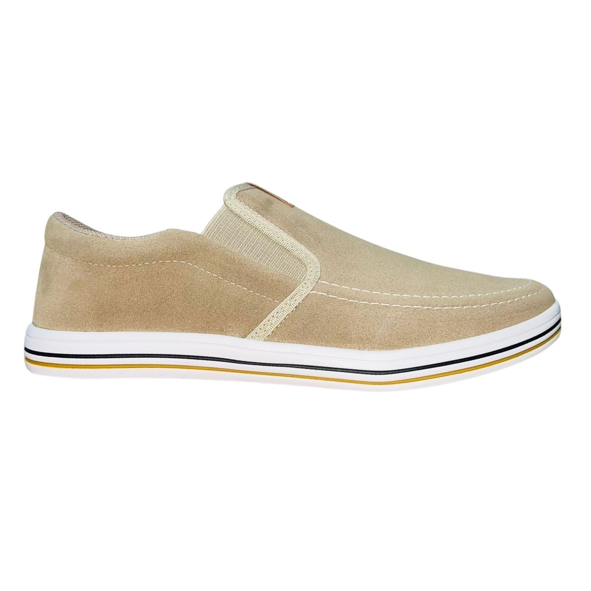 Sapatênis Casual de Camurça Calce Fácil Masculino BR Sport 2273.200 Bege