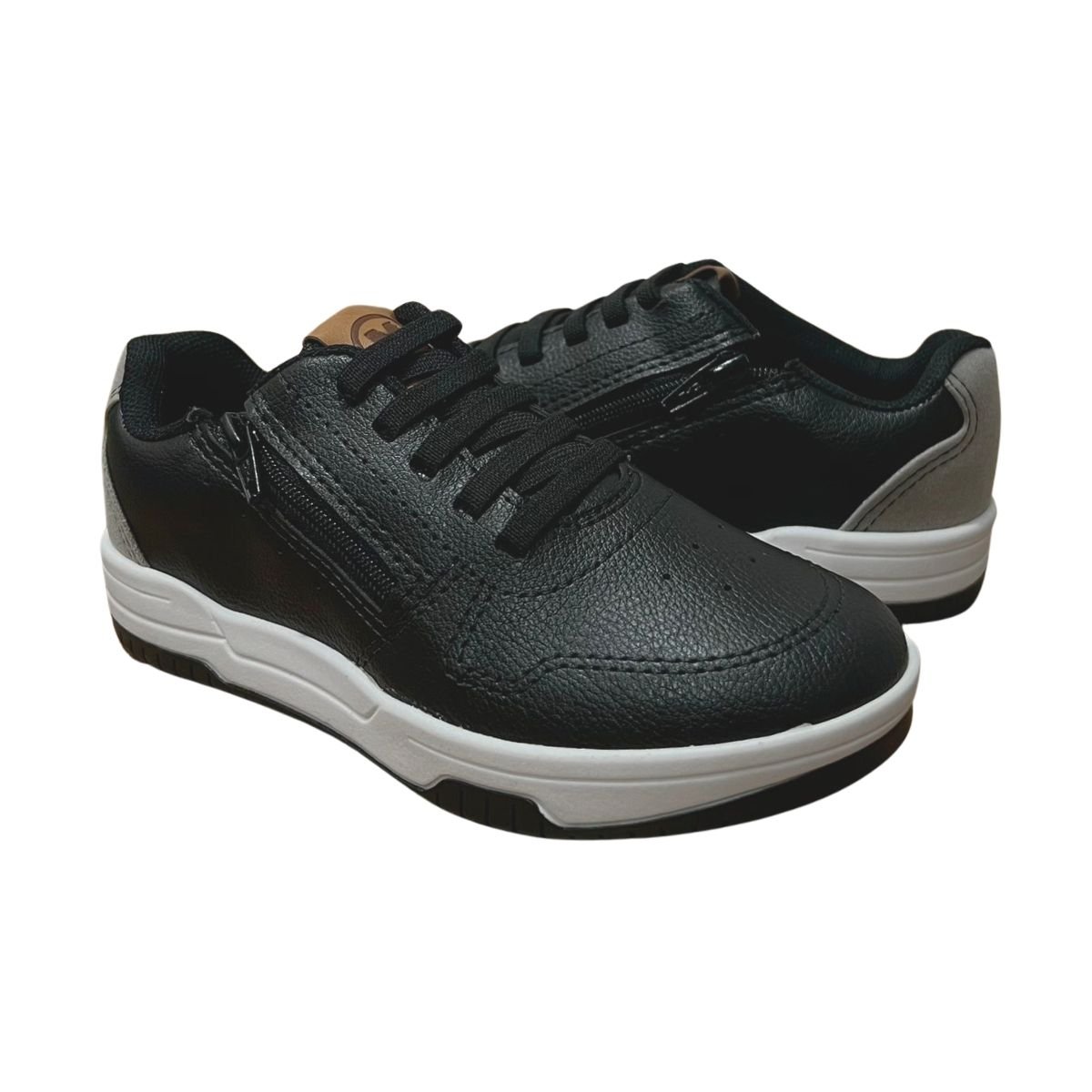 Tênis Casual Infantil Menino Molekinho 2852.102 Preto Preto 3
