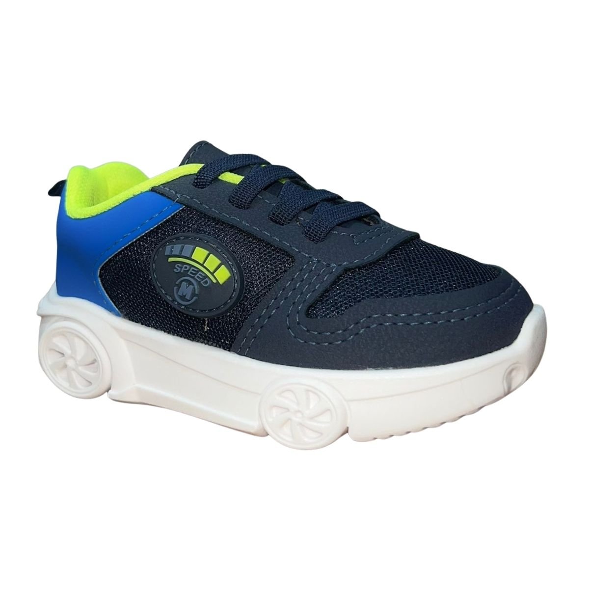 Tênis Calce Fácil com LED Infantil Menino Molekinho 2632.211 Marinho Azul Marinho 4