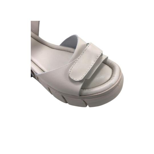 Sandália Flatform Bottero Couro Off White Branco 6
