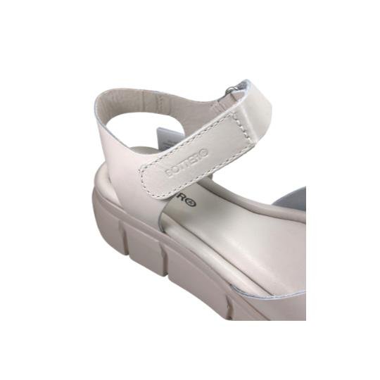 Sandália Flatform Bottero Couro Off White Branco 7