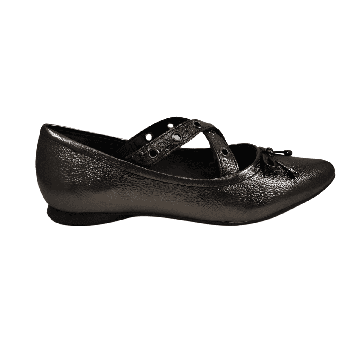 Sapatilha Bottero Couro Metalizada Preto 2