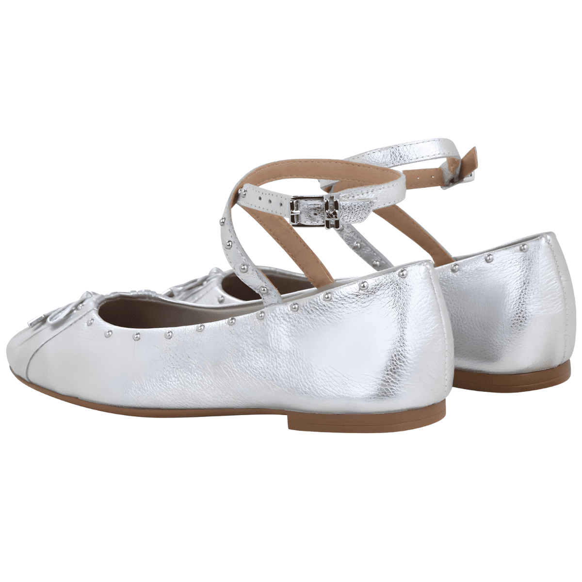 Sapatilha Roma Couro Bottero Prata 3