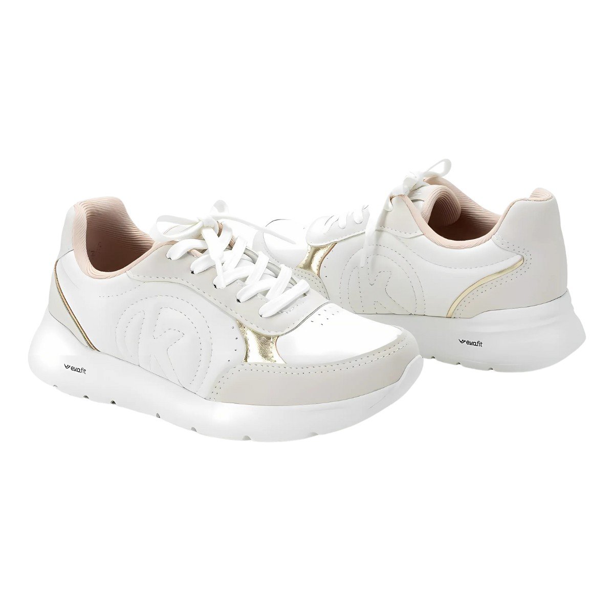 Tênis Feminino Casual Jogging Multi Color Kolosh Branco 3