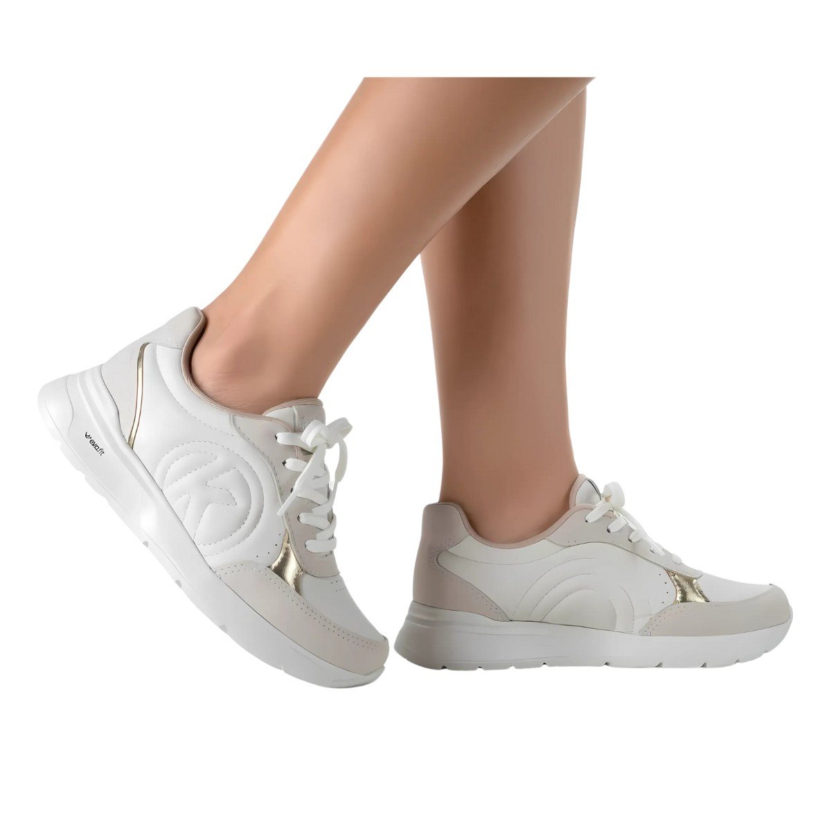 Tênis Feminino Casual Jogging Multi Color Kolosh Branco 5