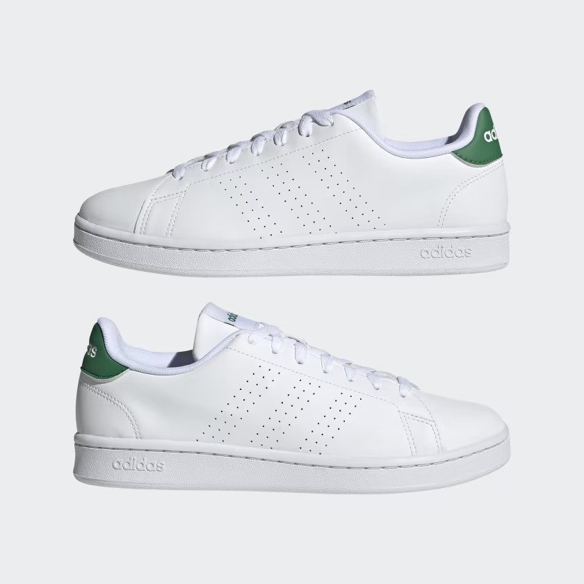 Tênis Adidas Advantage Branco/Verde Branco 3