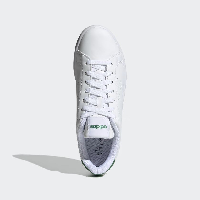 Tênis Adidas Advantage Branco/Verde Branco 6