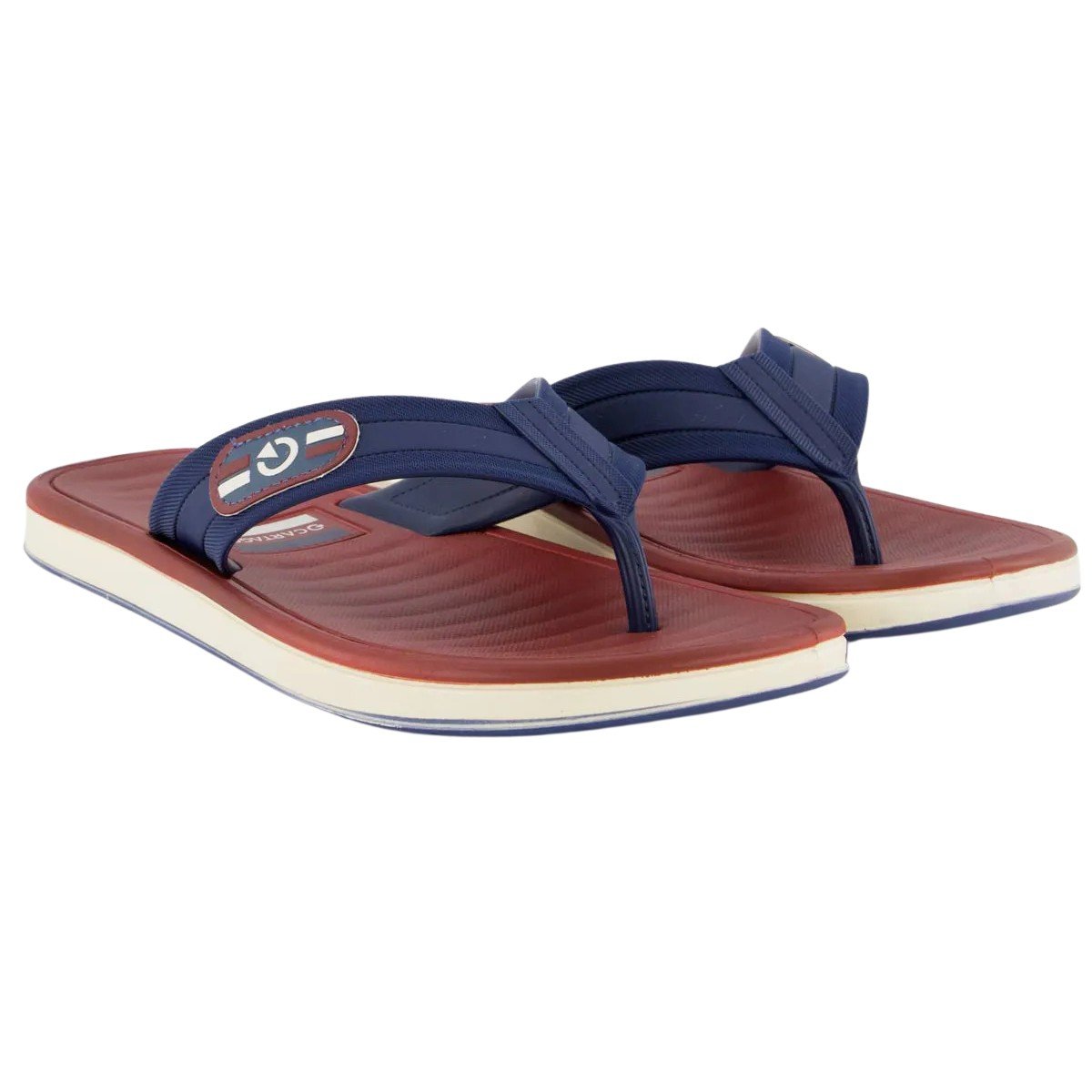 Chinelo Cartago Paris Ii Masculino Dedo Azul/Bordô 2