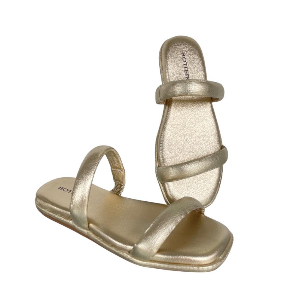 Rasteira Bottero Couro Dourado 4