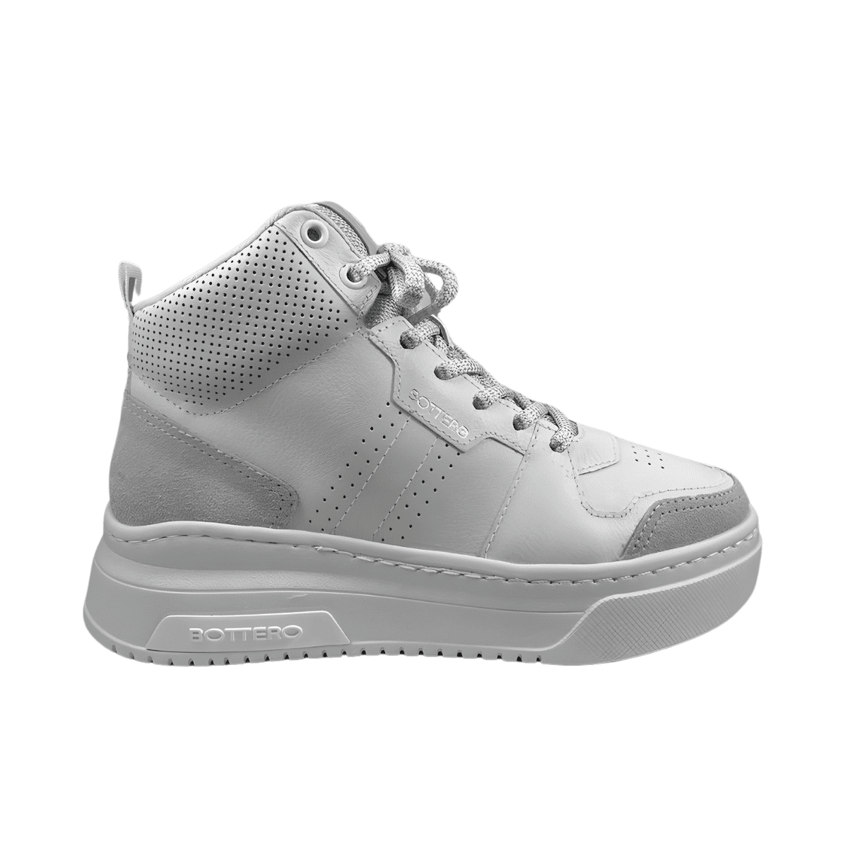 Tênis Feminino Cano Alto Couro Bottero Branco