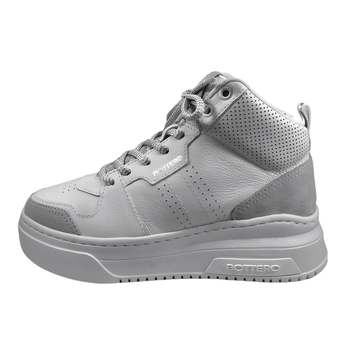 Tênis Feminino Cano Alto Couro Bottero Branco 4