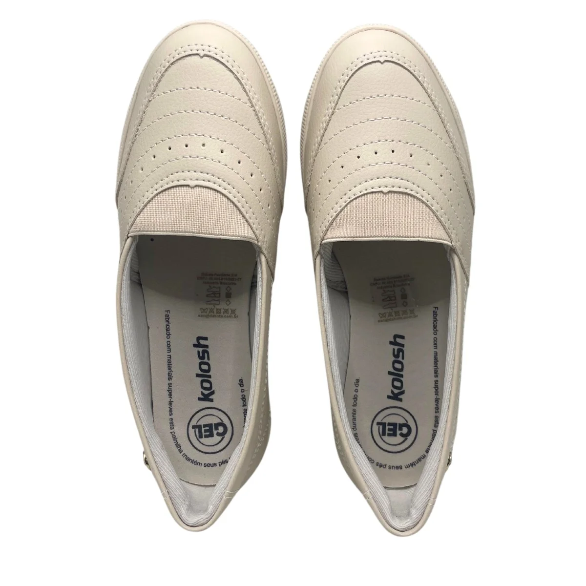 Tênis Feninino Casual Slip On Hades Kolosh Bege 4