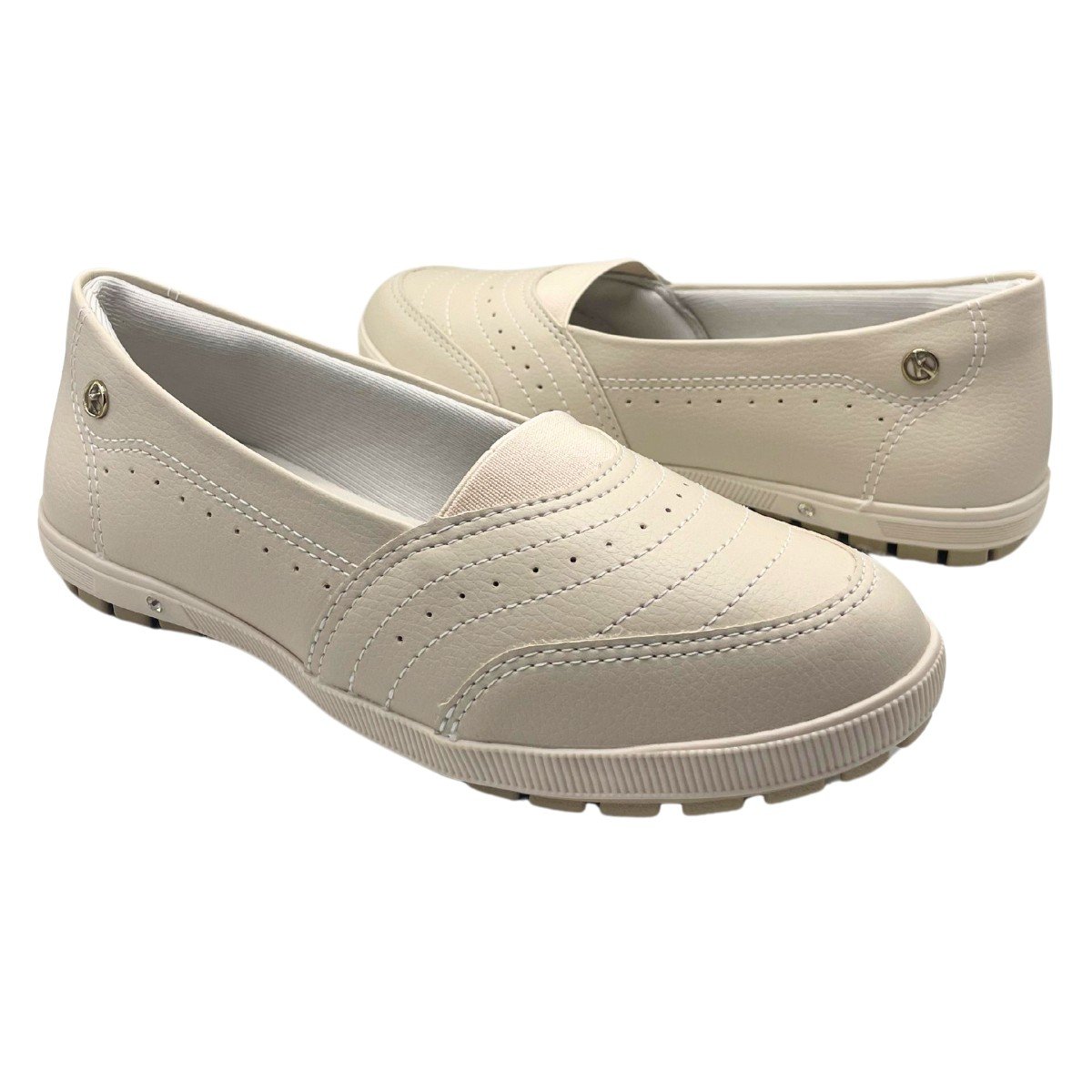 Tênis Feninino Casual Slip On Hades Kolosh Bege 5