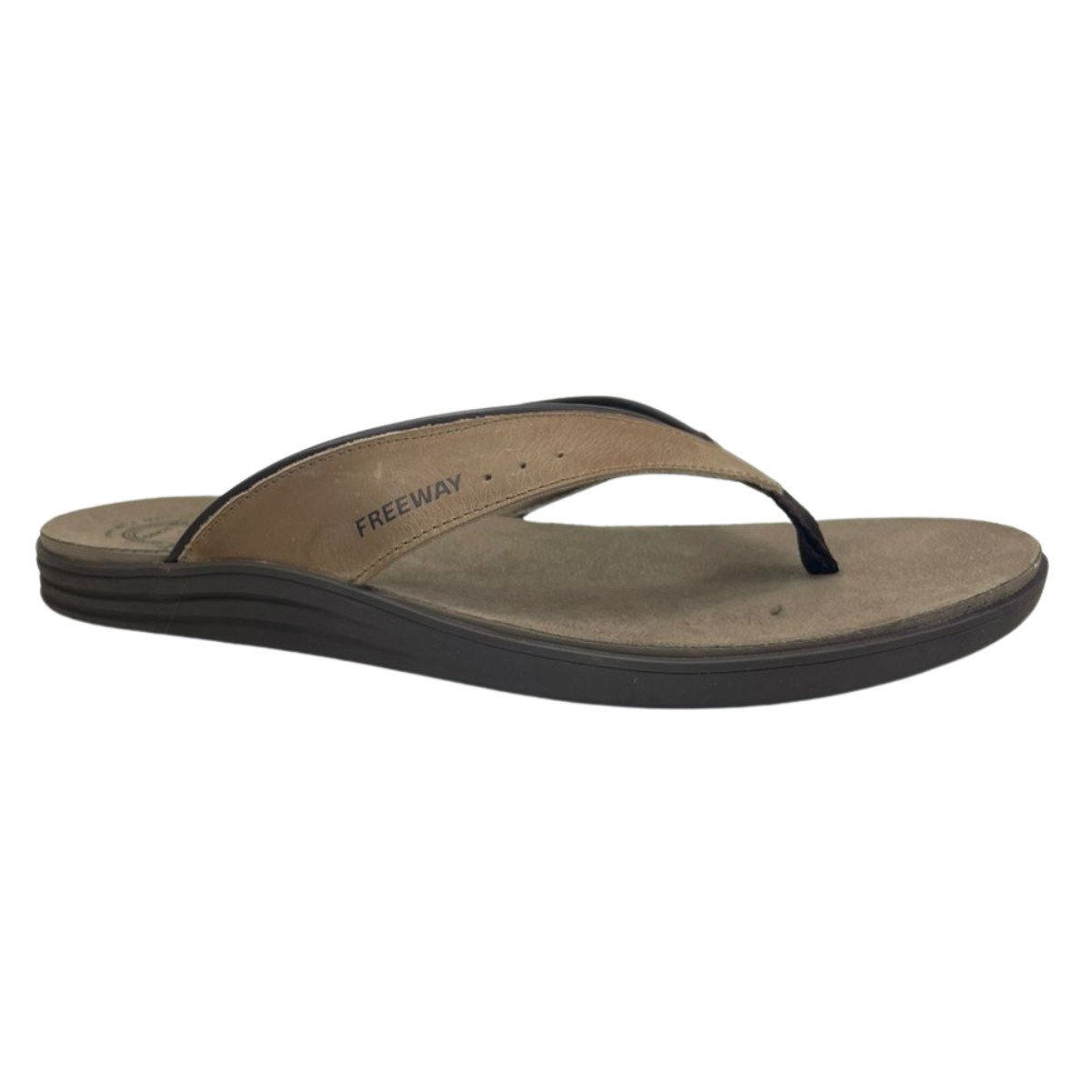 Chinelo Masculino Couro Canastra Freeway Marrom 4