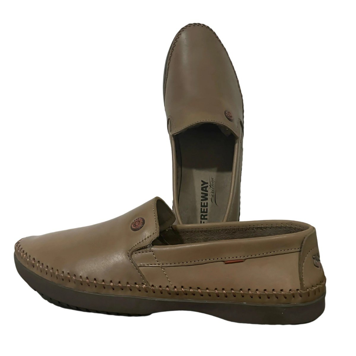 Sapatilha Masculina Logan Couro Sesamo Freeway Marrom 3