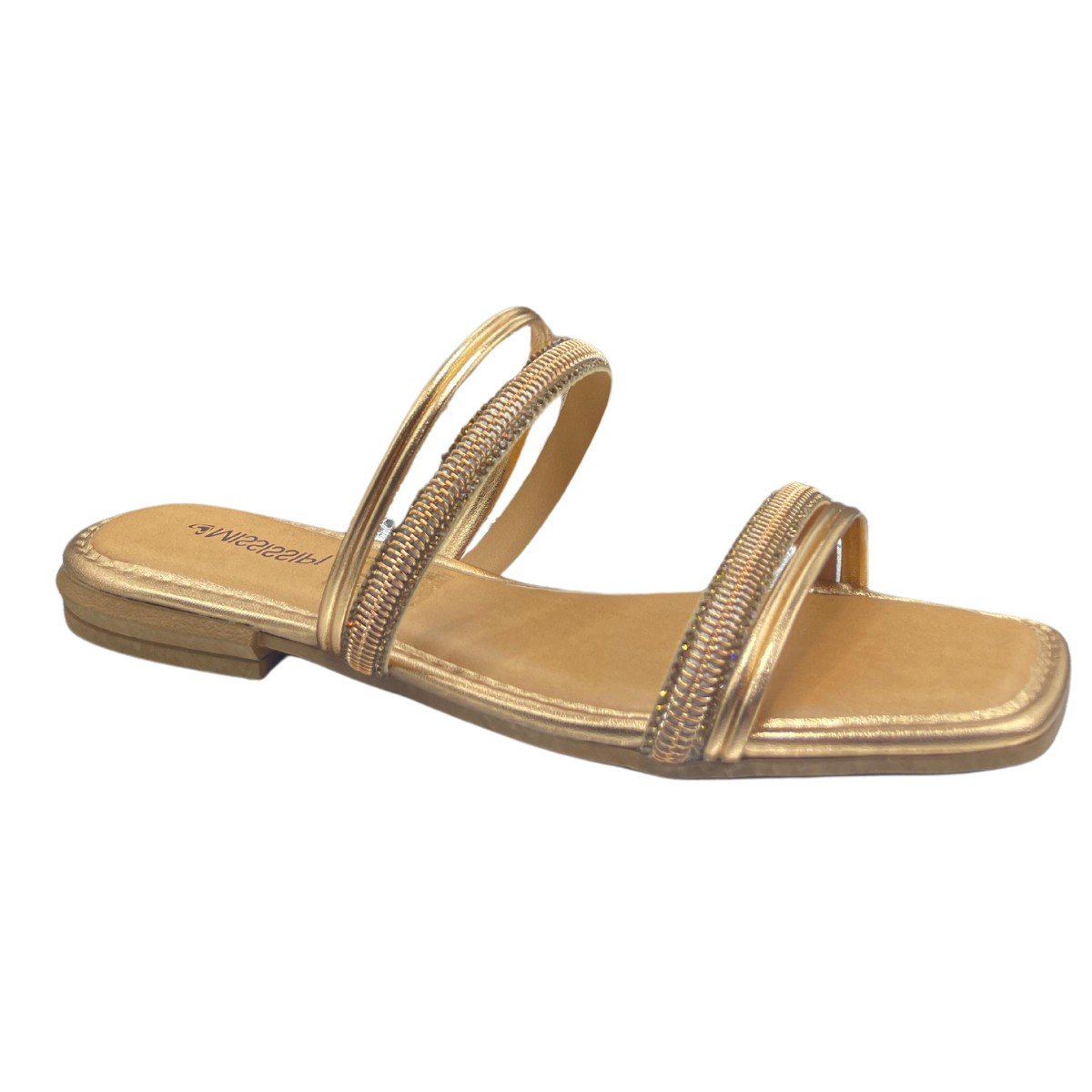 Sandália Rasteira Metalizada Mississipi Marrom 4