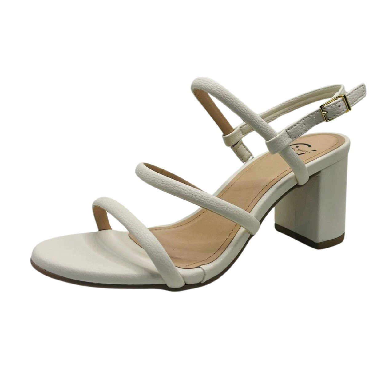 Sandália Feminina Salto Bloco Cival Shoes Branco 4