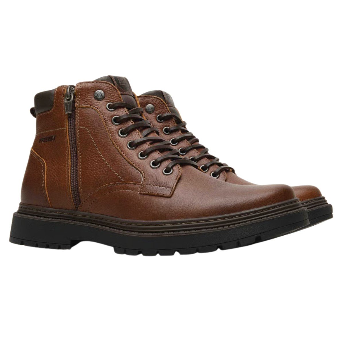 Bota Masculina De Couro Freeway Marrocos Marrom 3