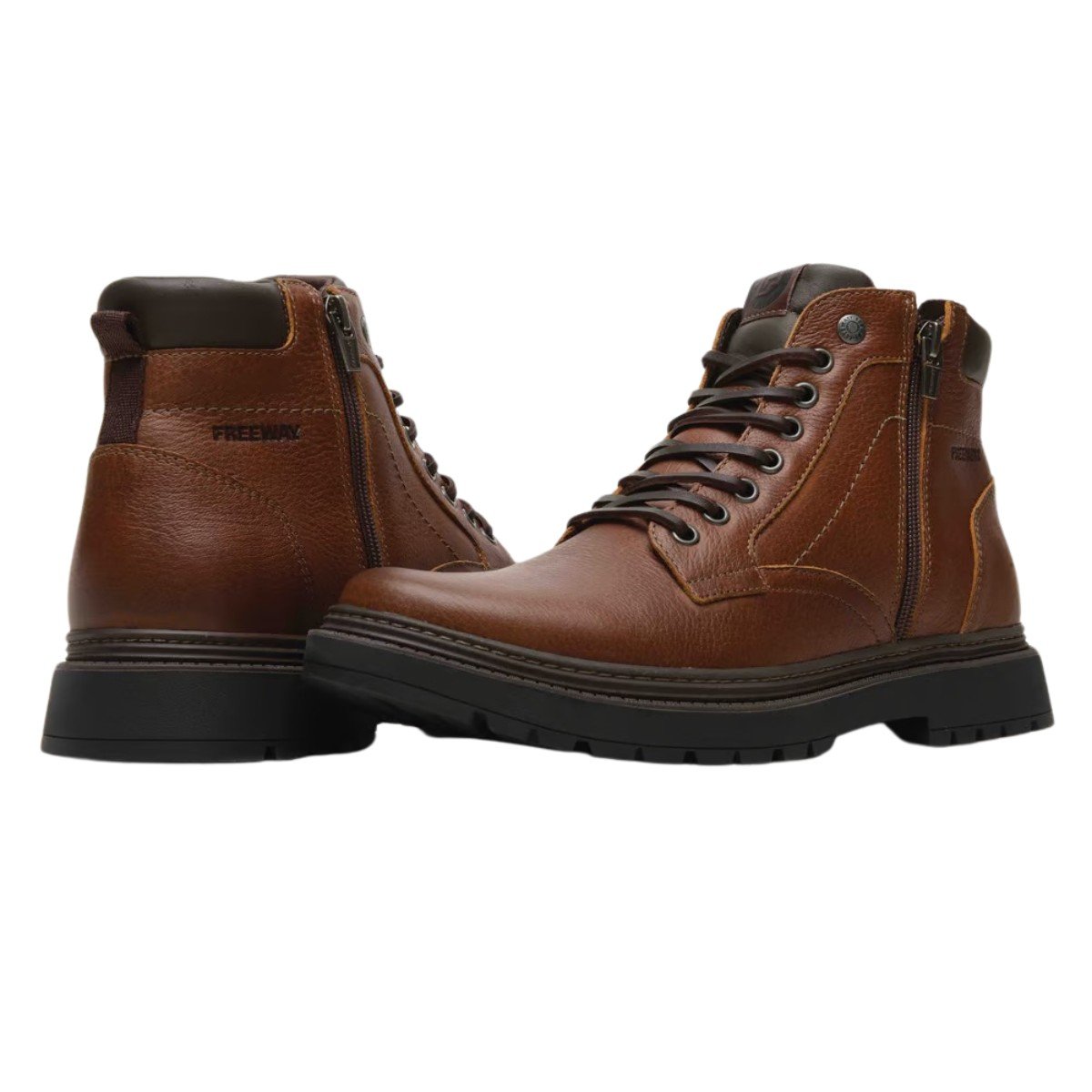 Bota Masculina De Couro Freeway Marrocos Marrom 4