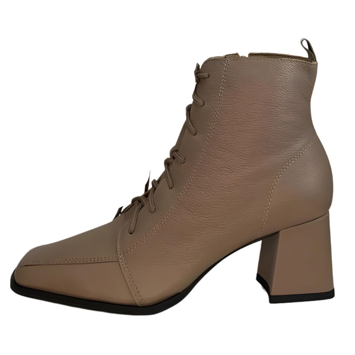 Bota Couro Com Cadarço Cival Shoes Marrom 2