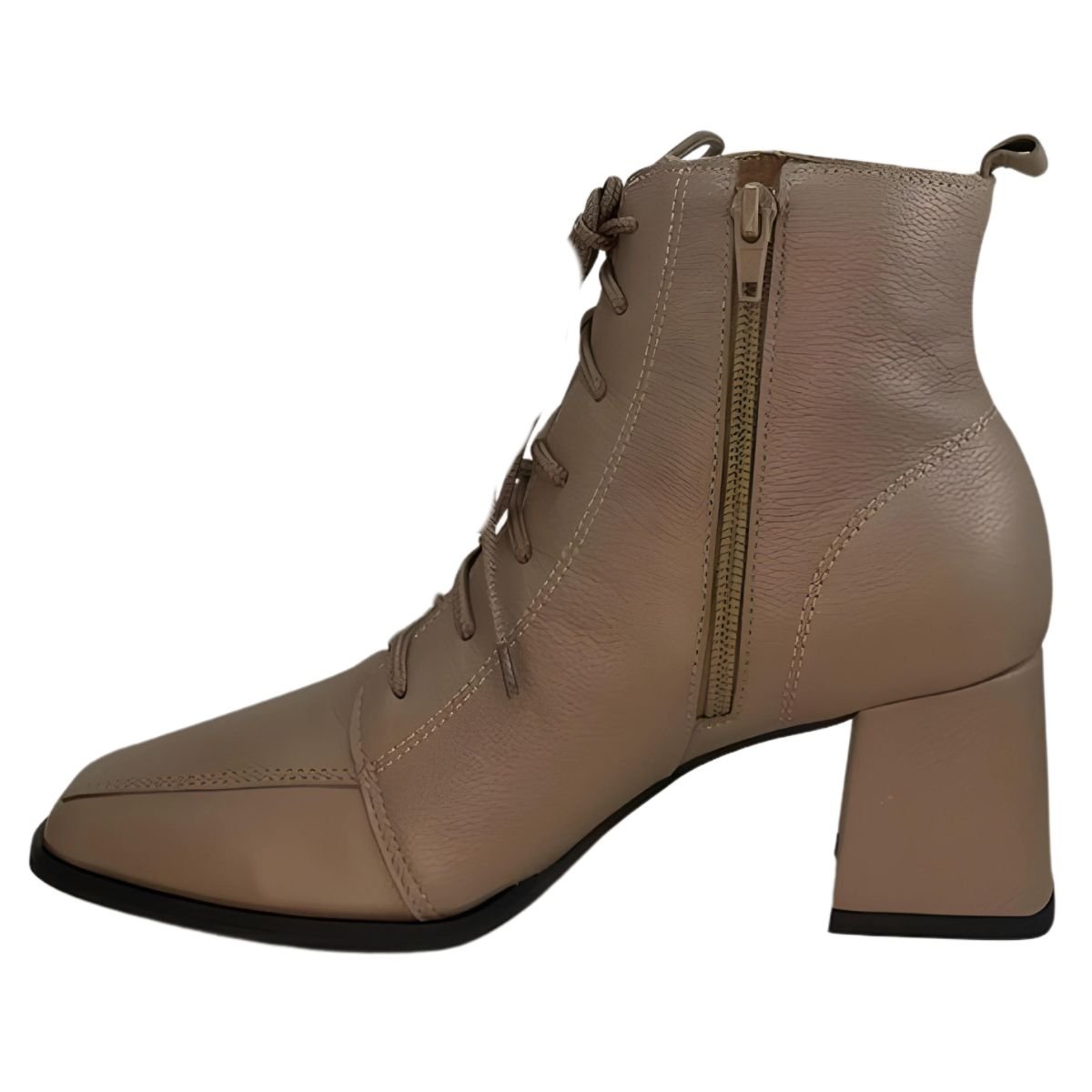 Bota Couro Com Cadarço Cival Shoes Marrom 4