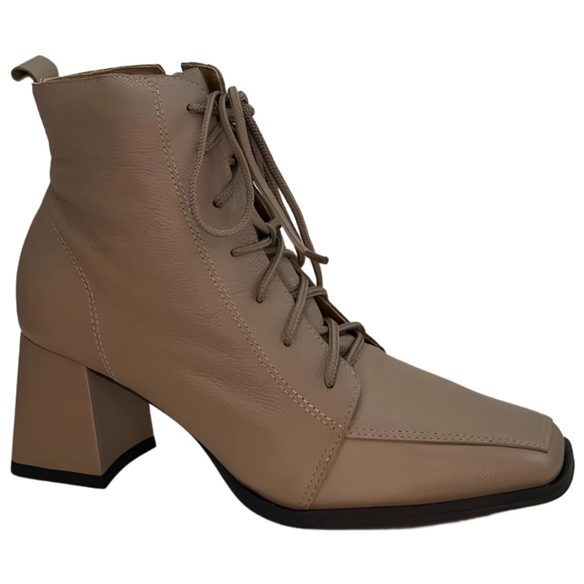 Bota Couro Com Cadarço Cival Shoes Marrom 5