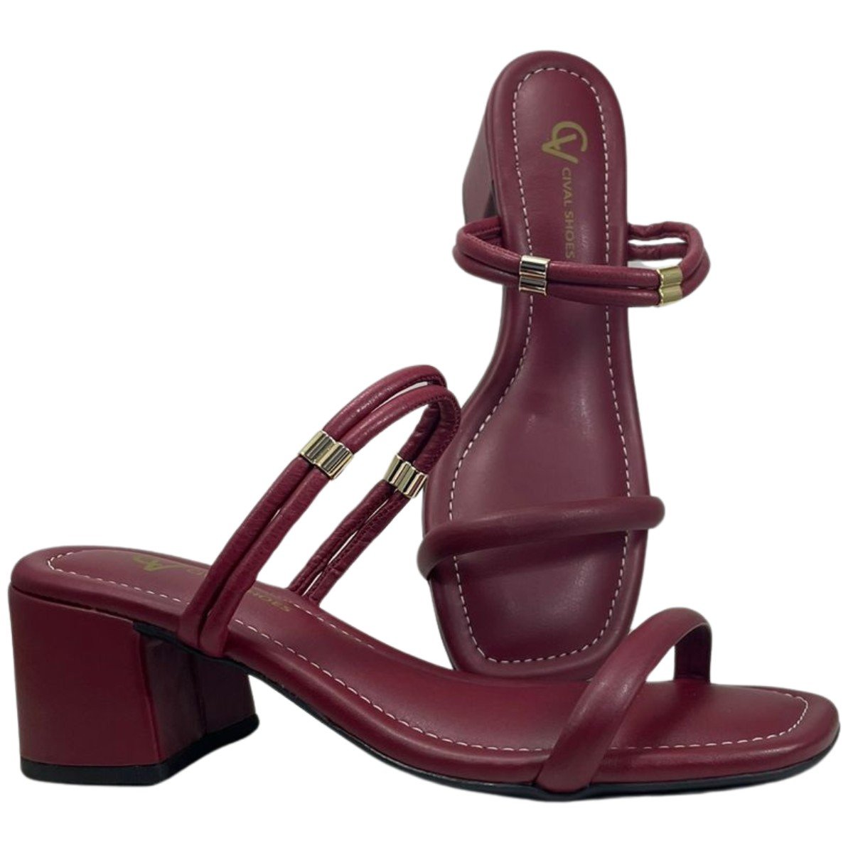 Sandalia Feminina Regulagem Cival Shoes Vermelho 4
